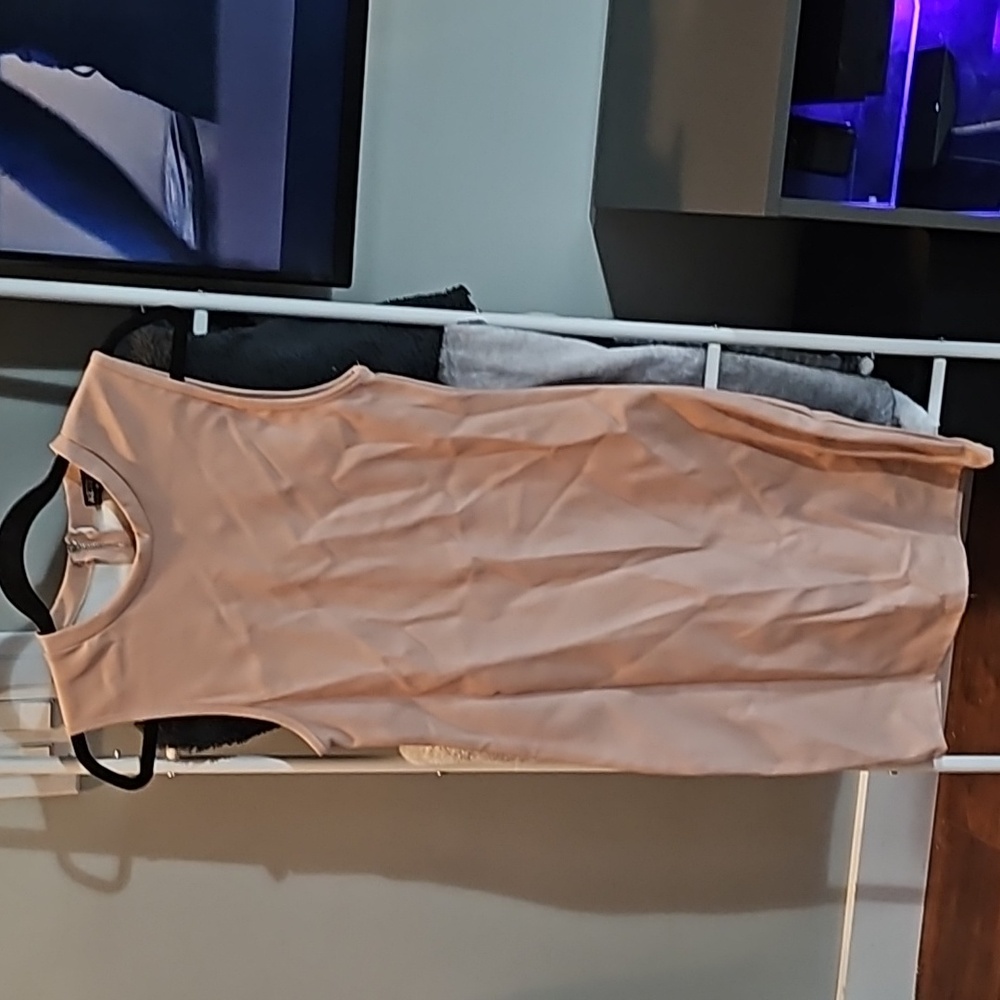 Pleather Midi Dress